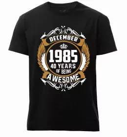 Мужская премиум футболка Життя починається в 40 Белый фото