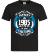 Мужская футболка January 1985 40 years of being Awesome Черный фото