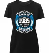 Женская премиум футболка January 1985 40 years of being Awesome Черный фото