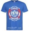 Мужская футболка February 1978 40 years of being Awesome Ярко-синий фото