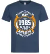 Чоловіча футболка May 1985 40 years of being Awesome Темно-синій фото