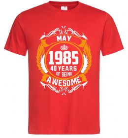 Мужская футболка May 1985 40 years of being Awesome Мужская футболка May 1985 40 years of being Awesome