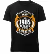 Чоловіча преміум футболка May 1985 40 years of being Awesome Чорний фото