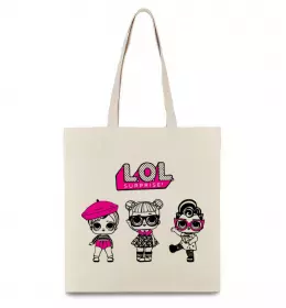 Еко-сумка Lol surprise одноріг Бежевий фото