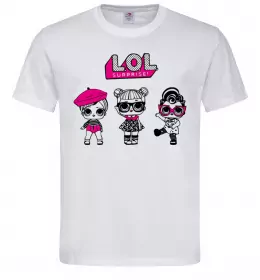 Мужская футболка Lol surprise три ляльки Белый фото