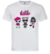 Чоловіча футболка Lol surprise три ляльки Білий Чоловіча футболка Lol surprise три ляльки Білий фото