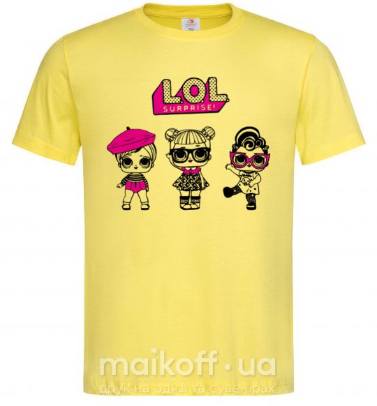 Мужская футболка Lol surprise три куклы Лимонный фото