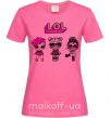 Жіноча футболка Lol surprise три куклы Яскраво-рожевий фото