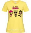 Женская футболка Lol surprise три куклы Лимонный фото