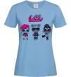 Жіноча футболка Lol surprise три ляльки Блакитний Жіноча футболка Lol surprise три ляльки Блакитний фото
