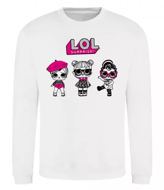 Свитшот Lol surprise три ляльки Белый фото