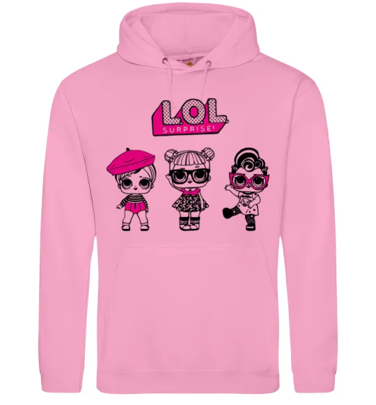 Чоловіча толстовка (худі) Lol surprise три ляльки Рожевий фото