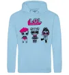 Женская толстовка (худи) Lol surprise три ляльки Голубой фото