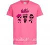 Дитяча футболка Lol surprise три куклы Яскраво-рожевий фото