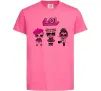 Детская футболка Lol surprise три ляльки Ярко-розовый фото