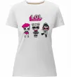 Жіноча преміум футболка Lol surprise три ляльки Білий Жіноча преміум футболка Lol surprise три ляльки Білий фото