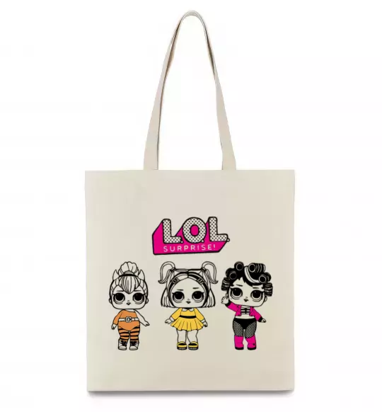 Эко-сумка Lol в бігудях Бежевый фото