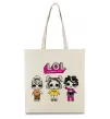 Эко-сумка Lol в бігудях Бежевый фото