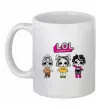 Чашка керамическая Lol в бігудях Белый фото