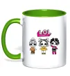 Чашка з кольоровою ручкою Lol в бігудях Лаймовий фото