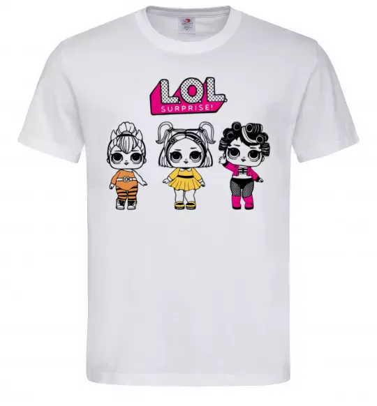Мужская футболка Lol в бігудях Белый фото