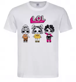 Мужская футболка Lol в бігудях Белый фото