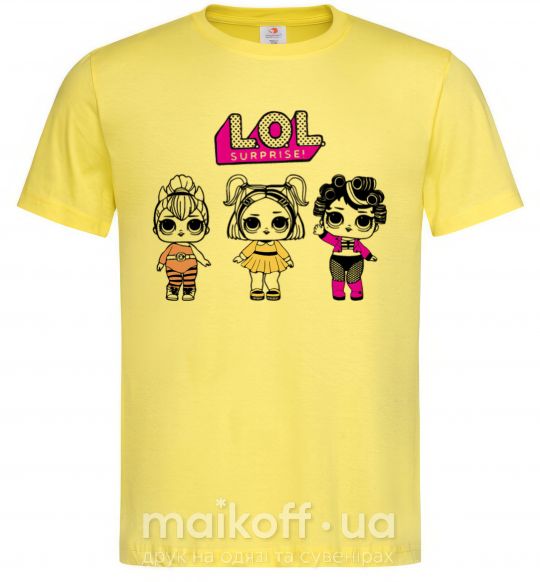 Чоловіча футболка Lol в бигудях Лимонний фото