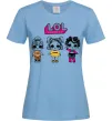 Женская футболка Lol в бігудях Голубой Женская футболка Lol в бігудях Голубой фото