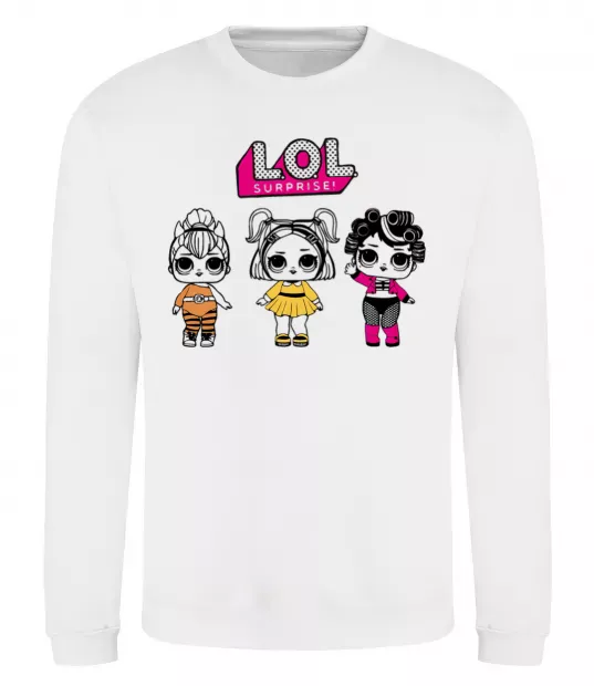 Світшот Lol в бігудях Білий фото