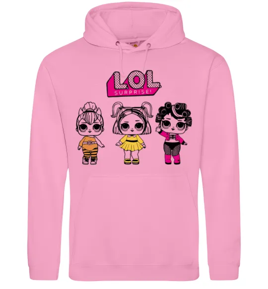 Мужская толстовка (худи) Lol в бігудях Розовый фото