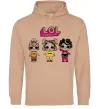 Мужская толстовка (худи) Lol в бігудях Песочный фото