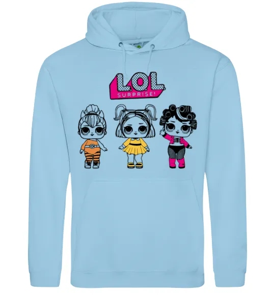 Мужская толстовка (худи) Lol в бігудях Голубой фото