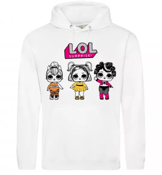 Женская толстовка (худи) Lol в бігудях Белый фото