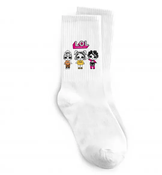 Носки Lol в бігудях Белый фото