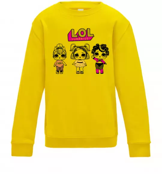 Дитячий світшот Lol в бігудях Сонячно жовтий фото