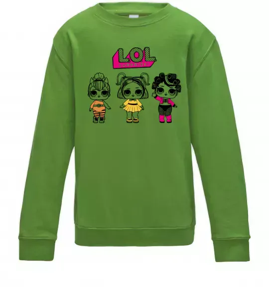 Дитячий світшот Lol в бігудях Лаймовий фото