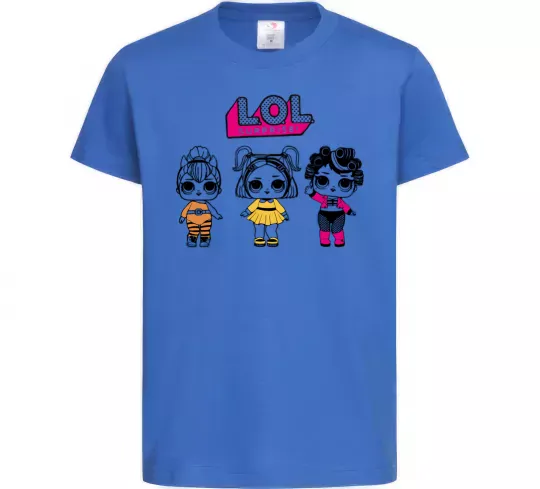 Дитяча футболка Lol в бігудях Яскраво-синій фото