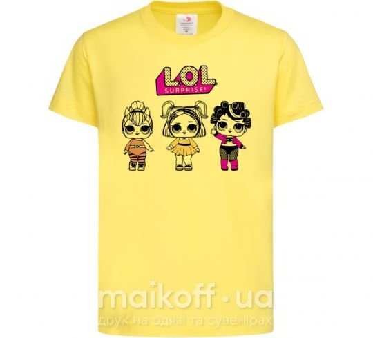 Дитяча футболка Lol в бигудях Лимонний фото
