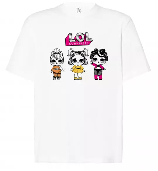 Футболка Оверсайз Lol в бігудях Белый фото