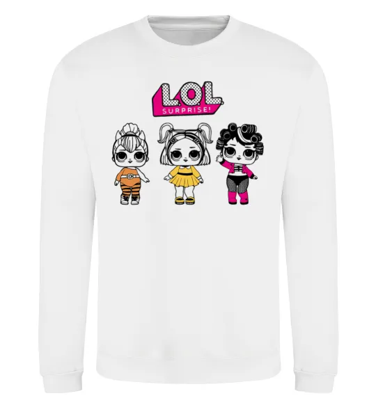 Свитшот Lol в бігудях Белый фото