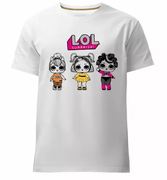 Мужская премиум футболка Lol в бігудях Белый фото