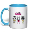 Чашка с цветной ручкой Lol окуляри сердечки Голубой фото