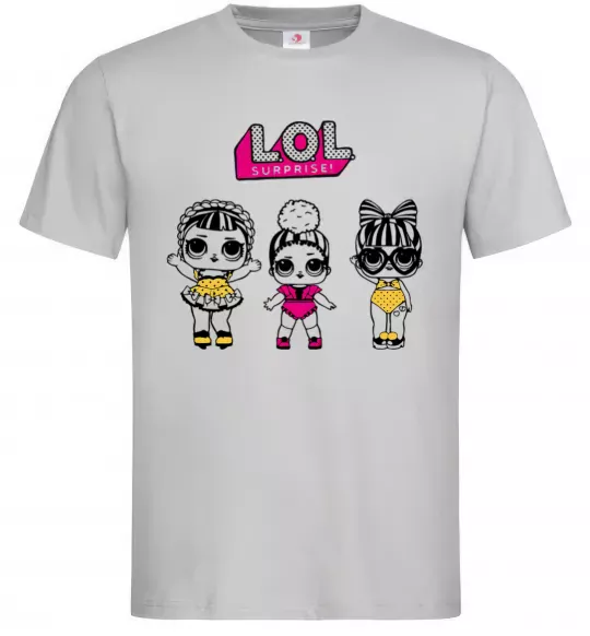 Мужская футболка Lol окуляри сердечки Серый фото