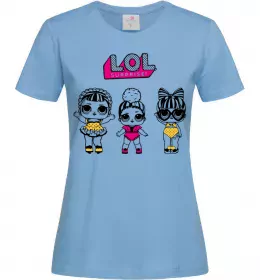 Женская футболка Lol окуляри сердечки Голубой фото