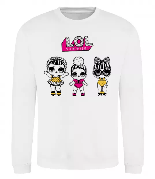 Свитшот Lol окуляри сердечки Белый фото