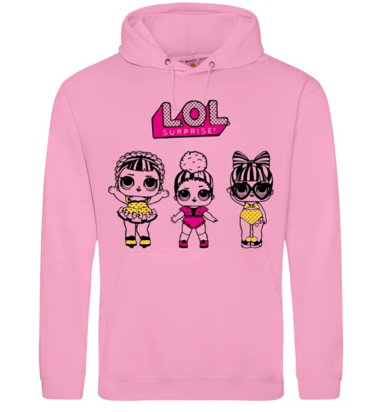 Чоловіча толстовка (худі) Lol окуляри сердечки Рожевий фото