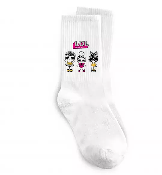 Носки Lol окуляри сердечки Белый фото