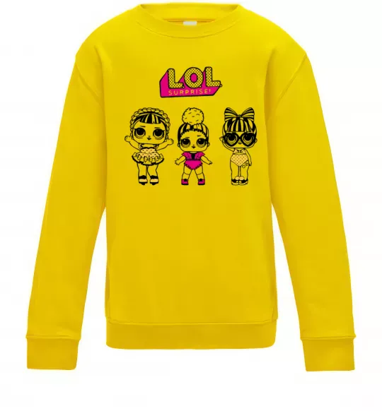 Дитячий світшот Lol окуляри сердечки Сонячно жовтий фото