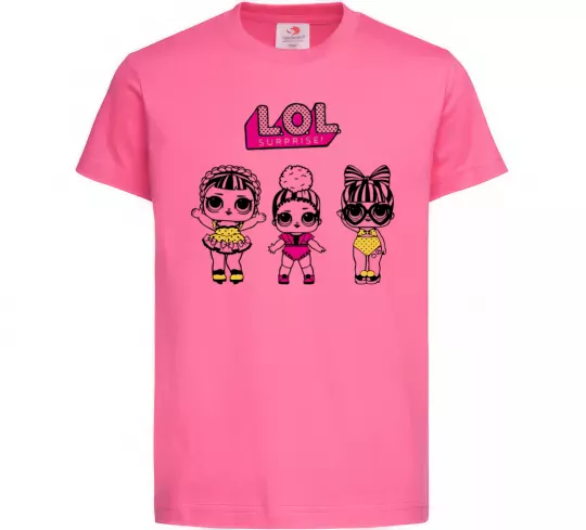 Дитяча футболка Lol окуляри сердечки Яскраво-рожевий фото