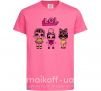 Детская футболка Lol очки сердечки Ярко-розовый фото